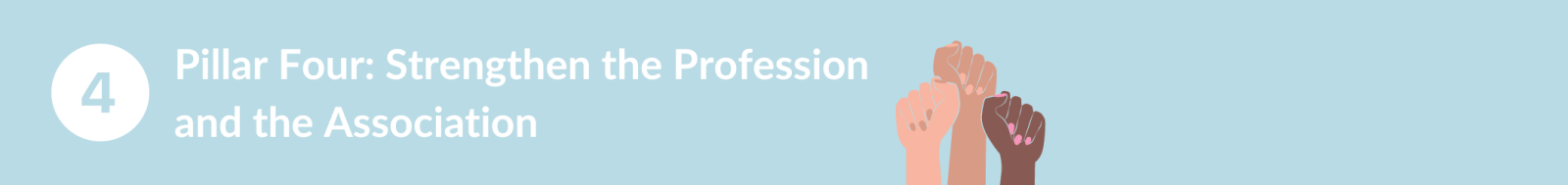 PILLAR 4: STRENGTHEN THE PROFESSION AND ASSOCIATION