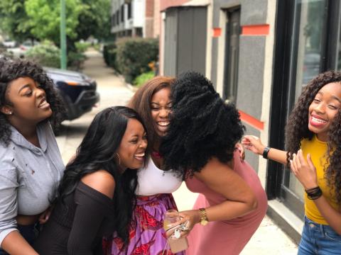 Black women laughing