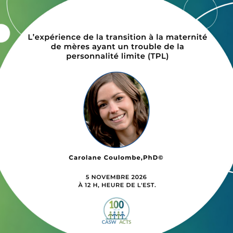 L’expérience de la transition à la maternité de mères ayant un trouble de la personnalité limite (TPL)
