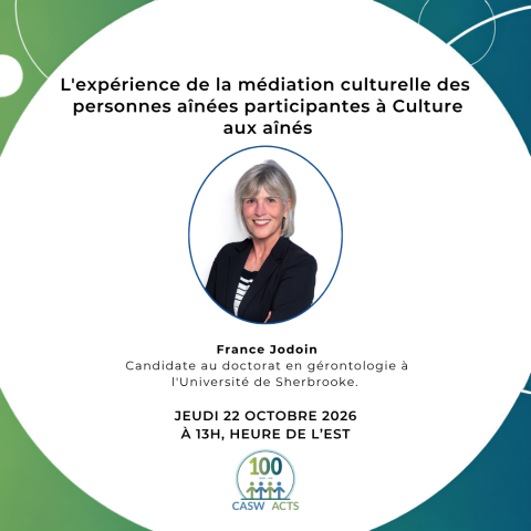 L'expérience de la médiation culturelle des personnes aînées participantes à Culture aux aînés