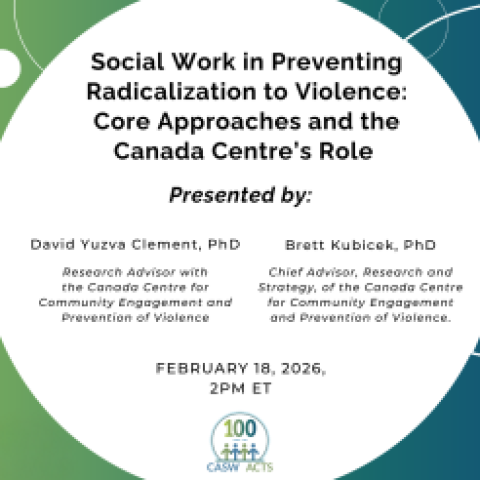 Social Work in Preventing Radicalization to Violence: Core Approaches and the Canada Centre’s Role 