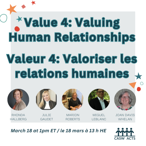 Value 4: Valuing Human Relationships / Valeur 4: Valoriser les relations humaines