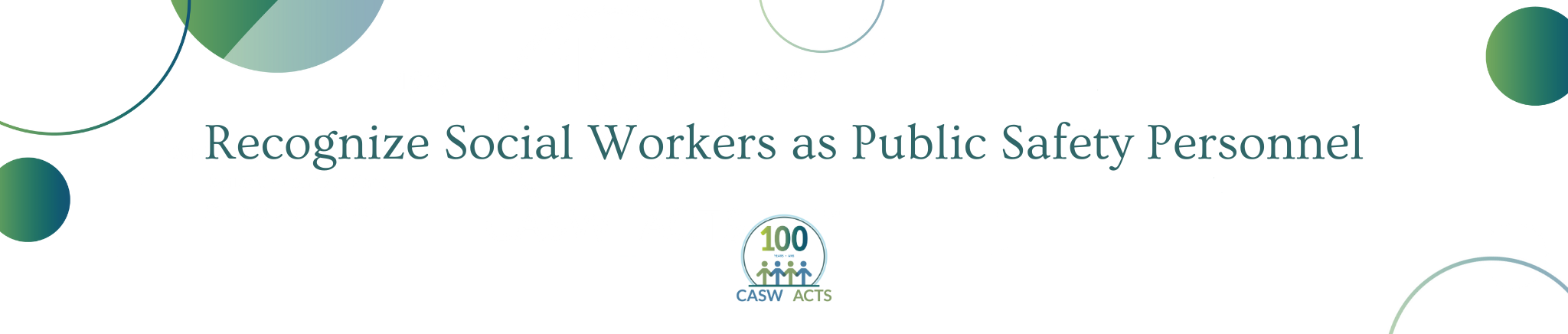 Recognize Social Workers as Public Safety Personnel